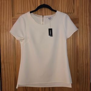Express XS white shirt sleeve blouse.